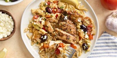 Poulet grec et orzo