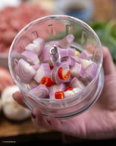 Échalotes et piment