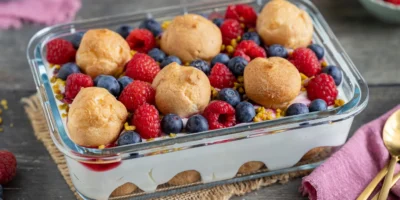 Le dessert de rideau terminé en 10 minutes | framboises