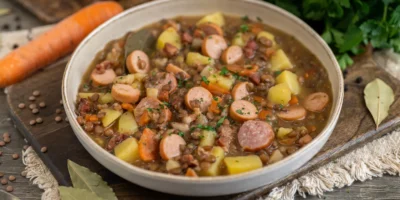 Grand-mère de la soupe de lentille – adoré chaud et si savoureux