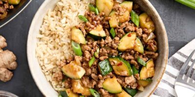 Poêle de courgettes à dinde terrestre