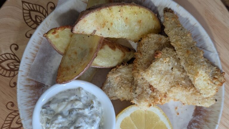 Goujons de poisson cuit au four de Wade: Aujourd'hui