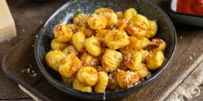 Gnocchis croustillants de la friteuse à air chaud – avec parmesan