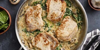 Côtelettes de porc crémeuses