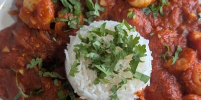 Arun's Prawn 'Xacuti' Curry & Suitred Rice: Aujourd'hui