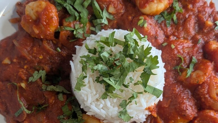 Arun's Prawn 'Xacuti' Curry & Suitred Rice: Aujourd'hui
