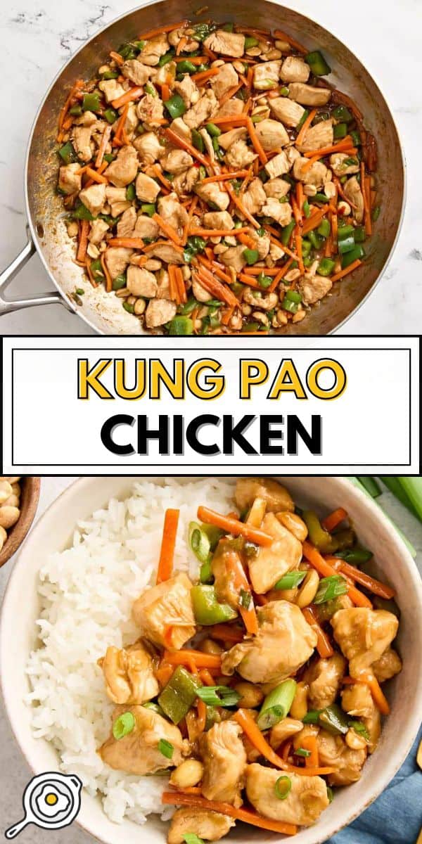 Image d'épingle de poulet kung pao