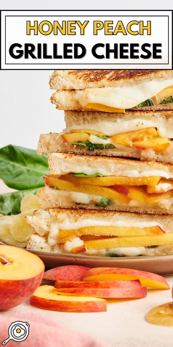 Image d'épingle à sandwich au fromage grillé pêche