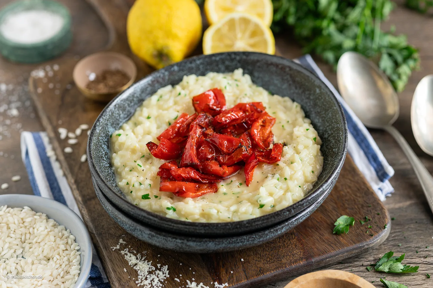 Risotto au citron avec poivre pointu | Été, léger et savoureux