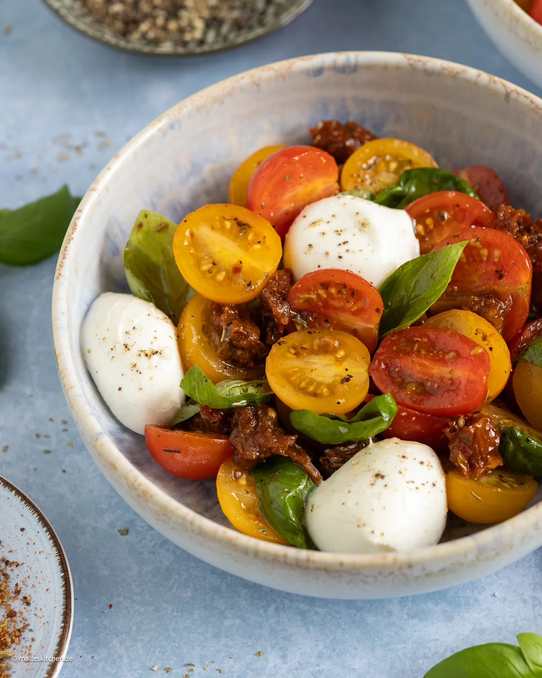 Tomates avec mozzarella comme salade