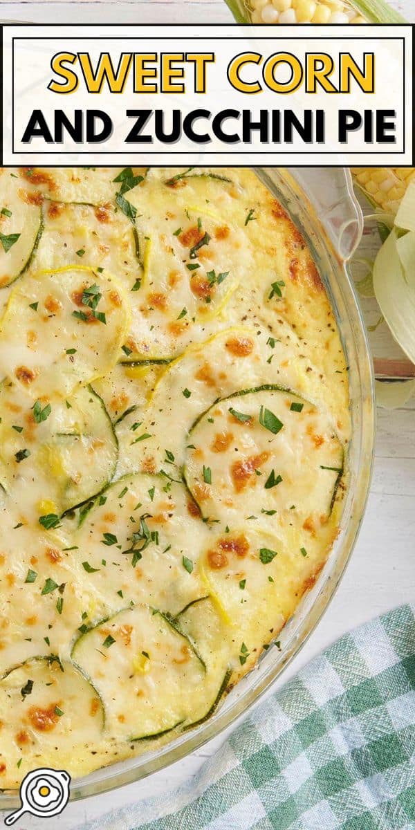 Image de tarte au maïs sucré et aux courgettes