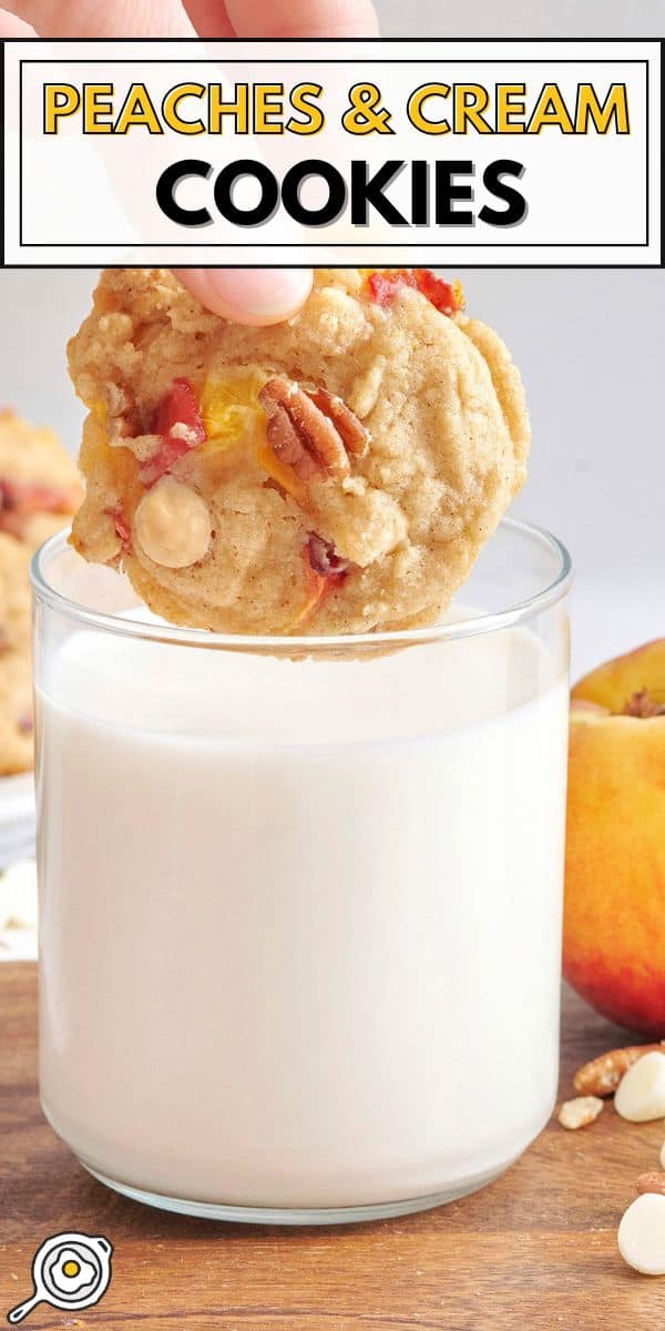 pêches et biscuits à la crème Image d'épingle