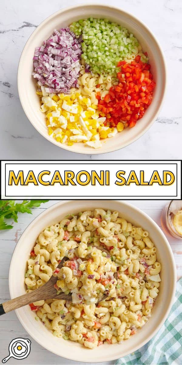 Image de la broche de salade de macaroni