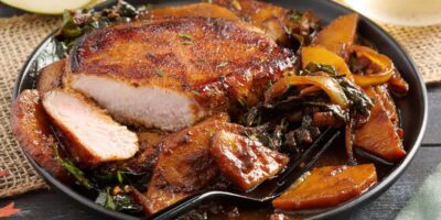 Côtelettes de porc au beurre de pomme