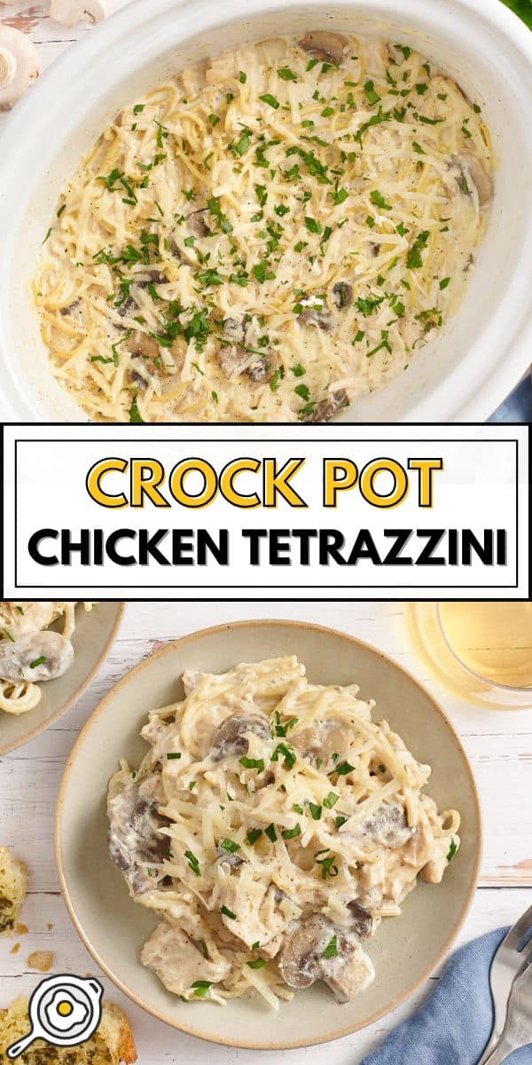 Image d'épingle de tétrazzini poulet en pot