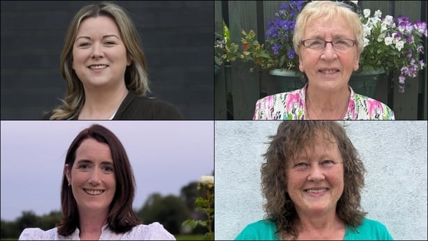 Quatre photos de femmes dans un collage