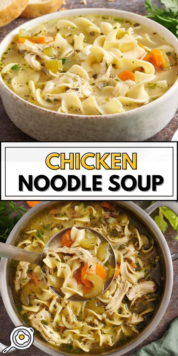 Image d'épingle à soupe de nouilles de poulet