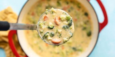 Soupe au cheddar au brocoli