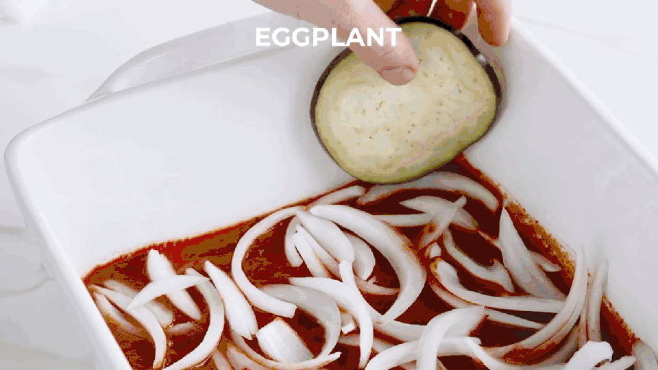 légumes superposés pour la ratatouille
