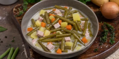 Soupe de haricots verts à la crème sure de grand-mère Friedchen