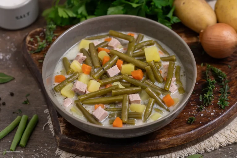 Soupe de haricots verts à la crème sure de grand-mère Friedchen