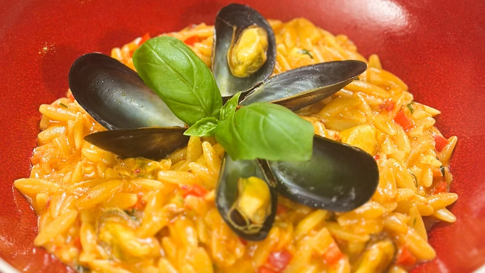 Orzo au safran de Neven et moules nduja
