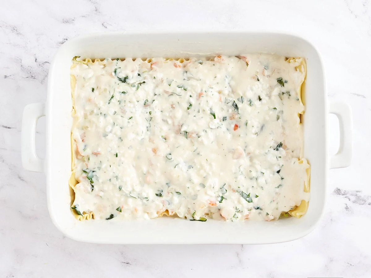 Sauce à la crème ajoutée.