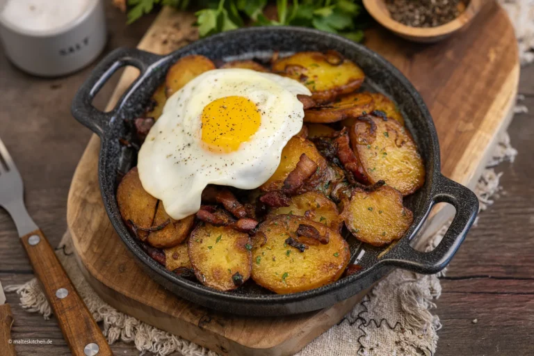 Pommes de terre sautées classiques avec bacon et oignons