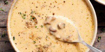 Soupe crémeuse aux champignons