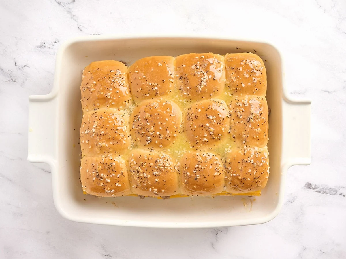 Sliders avant la cuisson au four.