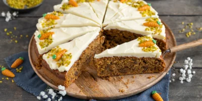 Gâteau aux carottes moelleux avec glaçage | parfait pour Pâques