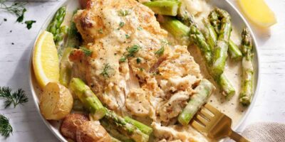 Poulet crémeux aux asperges