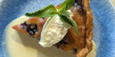 La tarte classique aux myrtilles et aux amandes d'Alex Petit