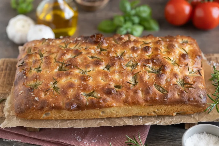 Focaccia au romarin | Recette sans pétrissage