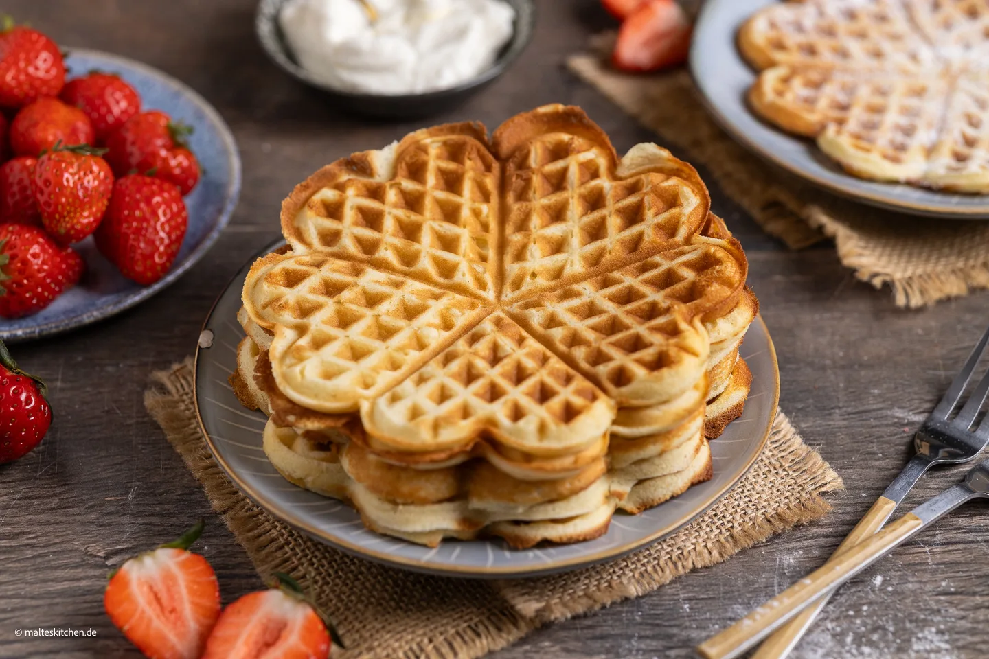 La meilleure recette de gaufres de grand-mère | Pâte à gaufres pour gaufres coeur