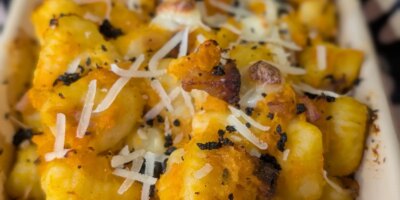 Gnocchis cuits au four de Rosaria Manchese avec porc et courge musquée