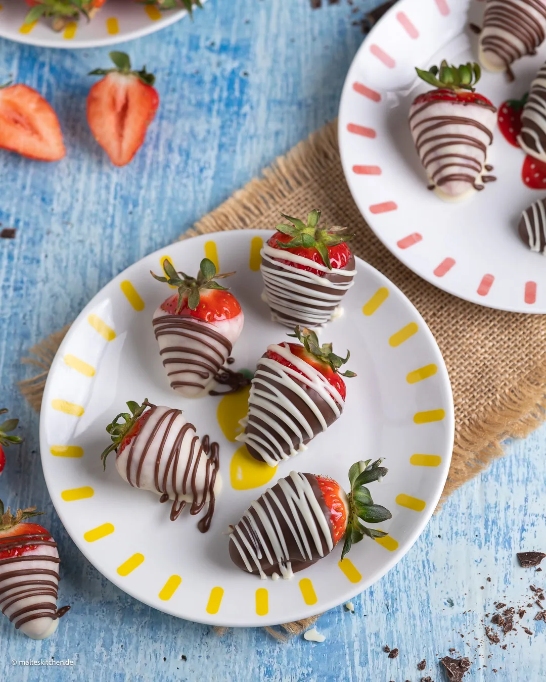 Fraises juteuses au chocolat