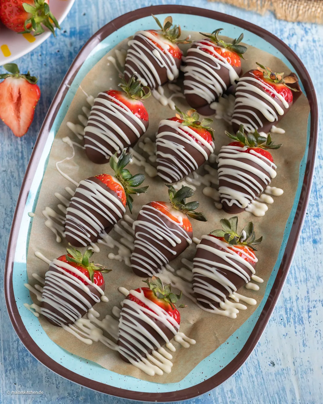 Fraises croquantes au chocolat