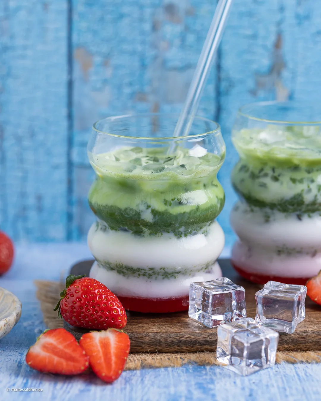 Délicieux Matcha Latte Fraise