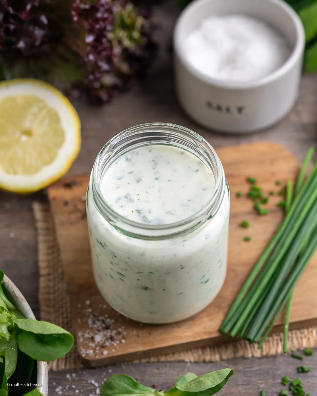 Vinaigrette au yaourt pour salades de feuilles