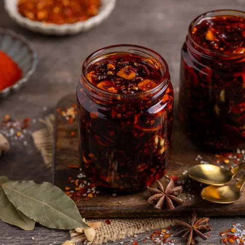 Huile de piment croustillant