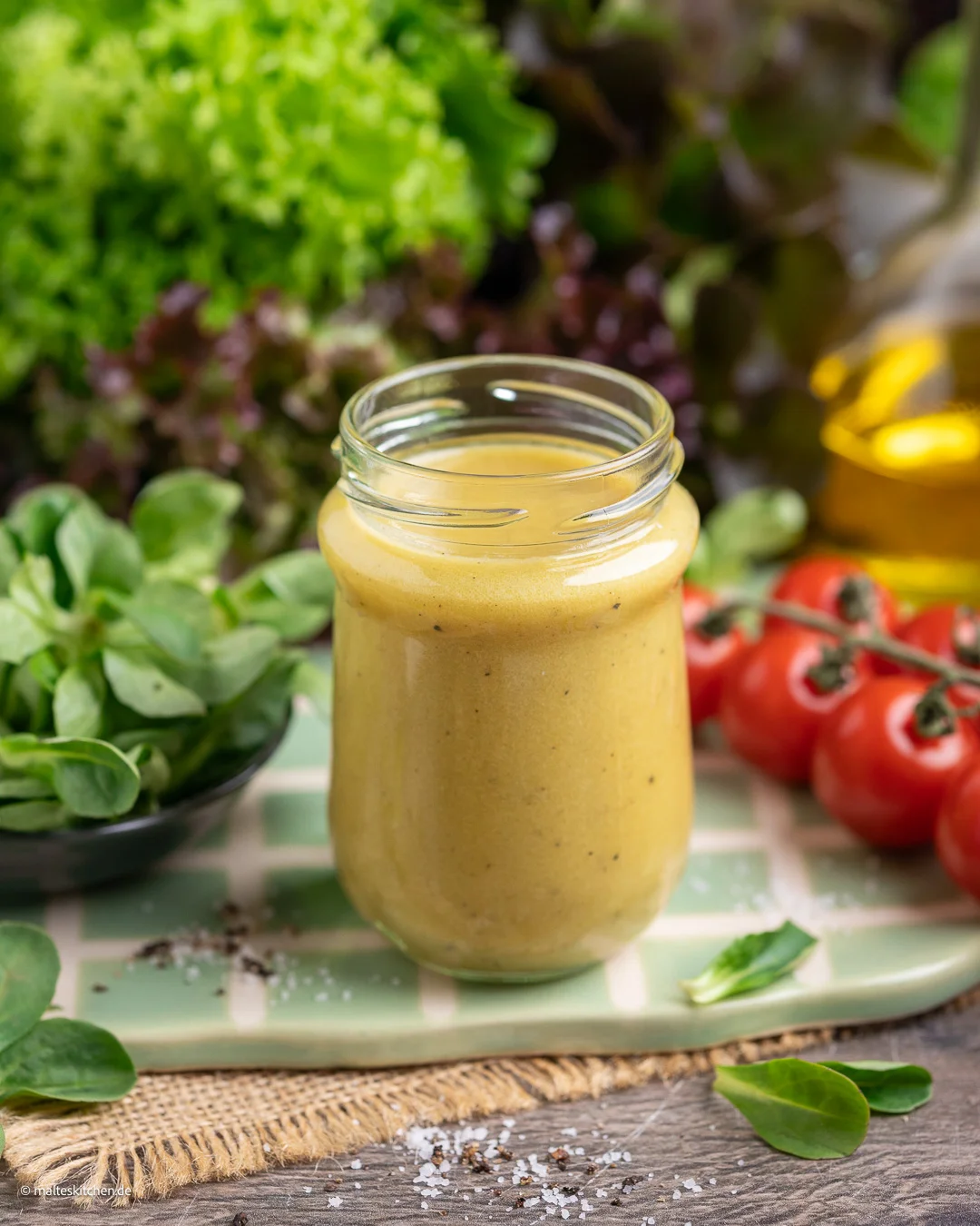 Vinaigrette au vinaigre et à l'huile