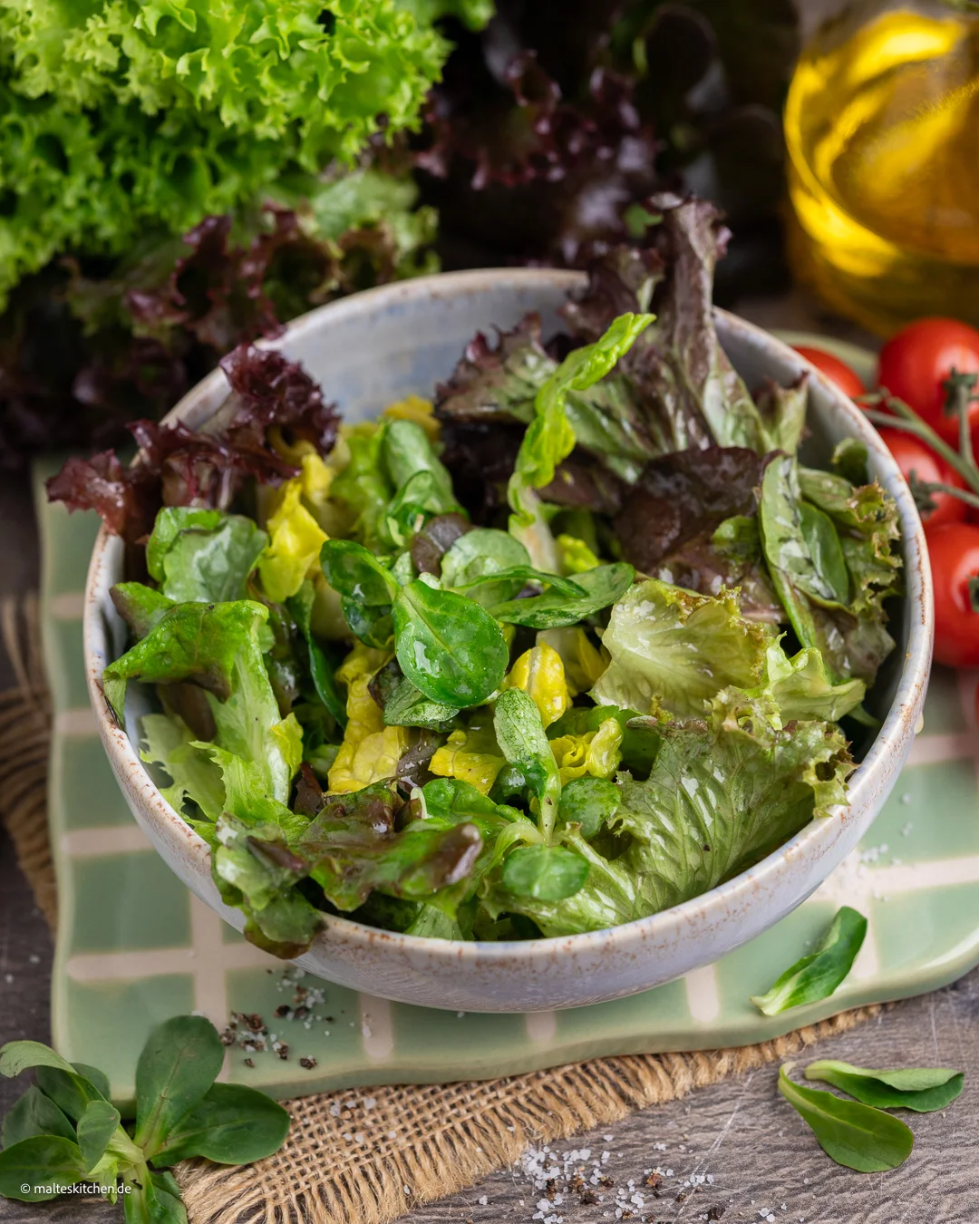Salade de feuilles à la vinaigrette