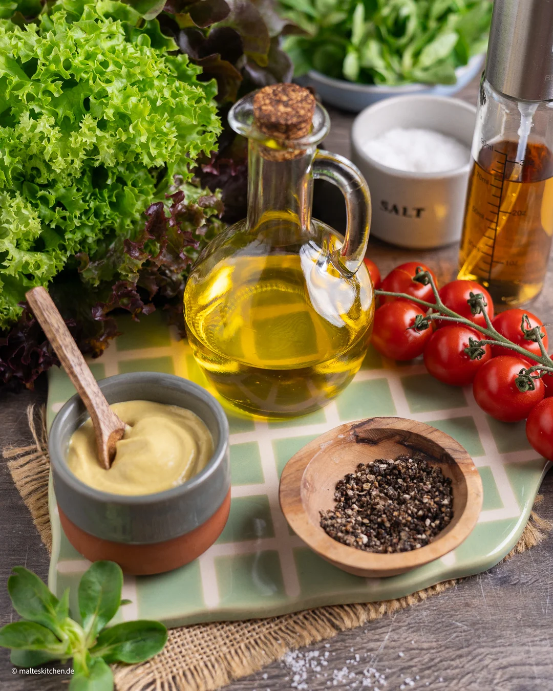 Ingrédients pour la vinaigrette