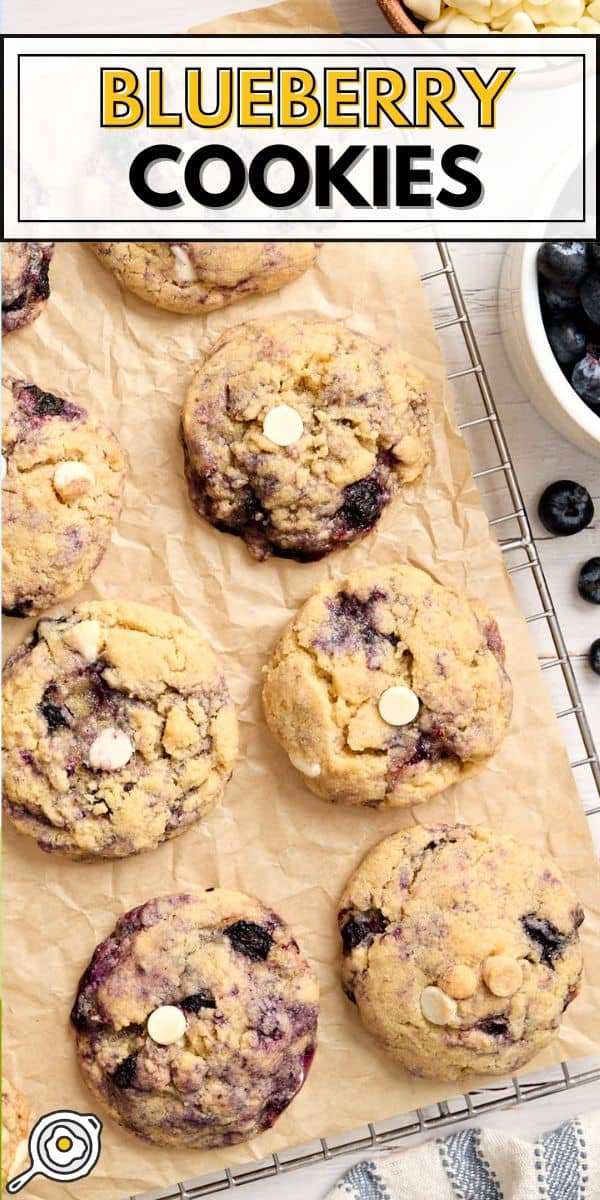 Image d’épingle de biscuits aux bleuets