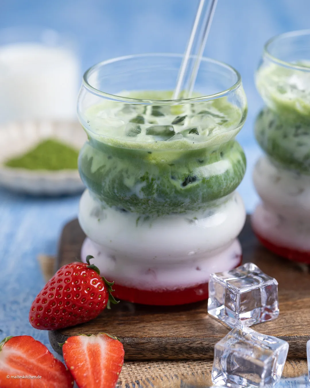 Matcha Latté aux fraises !