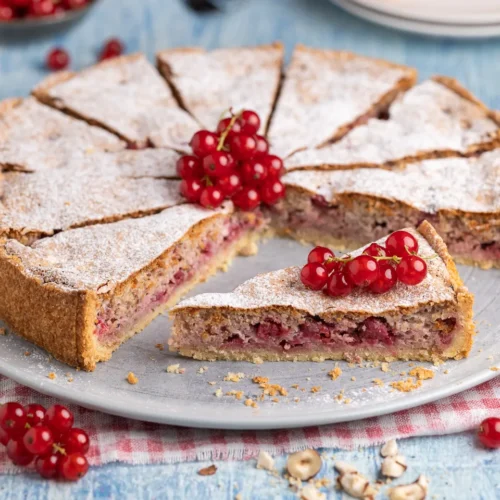 Gâteau aux groseilles de grand-mère et meringue