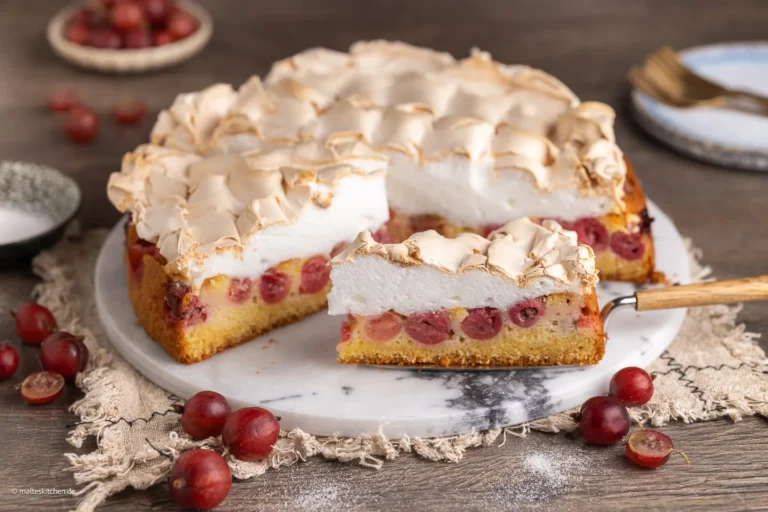 Gâteau aux groseilles et meringue : le bonheur du gâteau aigre-doux