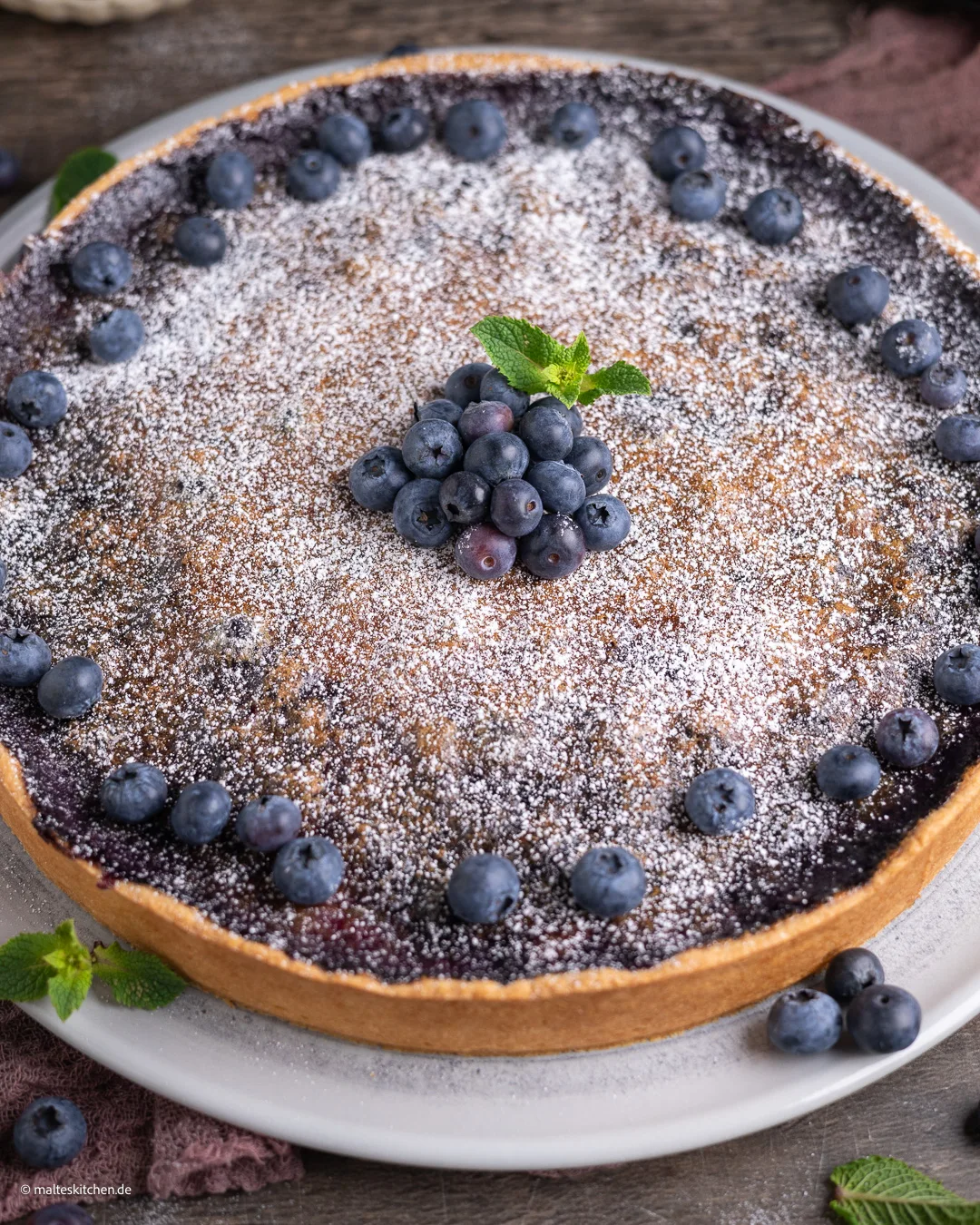 Délicieux gâteau aux myrtilles