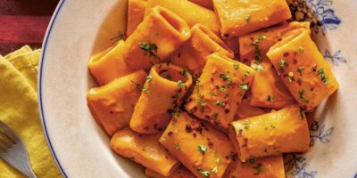 La recette de pâtes aux carottes rôties de Richard Makin